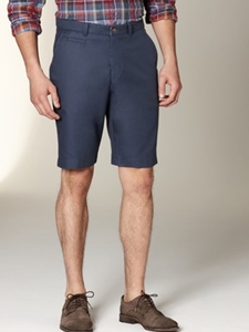 Flat Front Short with Double Belt Loops