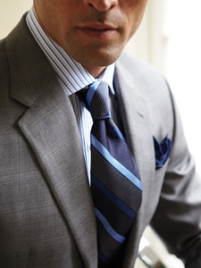 Blue Silk Pocket Square