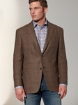 Hart Schaffner Marx Brown Melange Windowpane Sportcoat 546338764 - Sportcoats | Sam's Tailoring Fine Men's Clothing