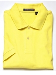 F.A. MacCluer Maize Solid Pique Polo Solid Polos F003500-103 - Knit Shirts and Polos | Sam's Tailoring Fine Men's Clothing