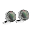 Tateossian London Silver Crystal Reverse Intaglio Round, Victory CL1520 - Cufflinks | Sam's Tailoring Fine Men's Clothing