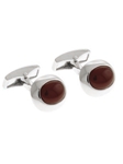 Tateossian London Silver Oval Cabochon CL0748-SILVER - Cufflinks | Sam's Tailoring Fine Men's Clothing