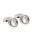 Tateossian London Groove Round Silver Pure CL1070 - Cufflinks | Sam's Tailoring Fine Men's Clothing