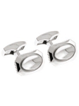 Tateossian London Groove Octagonal Silver Pure CL1069 - Cufflinks | Sam's Tailoring Fine Men's Clothing