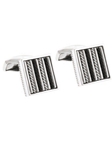 Tateossian London Silver/Black Silver 18K Royal Cable Square CL2095 - Cufflinks | Sam's Tailoring Fine Men's Clothing
