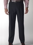 Hart Schaffner Marx Gabardine Black Double Pleat Trouser 535215467719 - Trousers | Sam's Tailoring Fine Men's Clothing