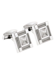 Tateossian London Mother of Pearl Silver Snake Square CL0491 - Cufflinks | Sam's Tailoring Fine Men's Clothing