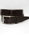 Brown Glazed South American Caiman Belt 50761 - Torino Leather Exotic Belts | Sam's Tailoring Fine Men's Clothing