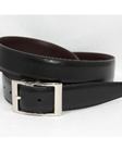 Torino Leather Black Brown 35mm Reversible Aniline-77600 - Dressy Elegance Belts | Sam's Tailoring Fine Men's Clothing