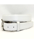 Torino Leather Burnished Tumbled Leather Belt - White 61554 - Dress Casual Belts | Sam's Tailoring Fine Men's Clothing