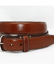 Torino Leather Burnished Tumbled Leather Belt - Saddle Tan 61558 - Dress Casual Belts | Sam's Tailoring Fine Men's Clothing