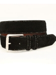 Torino Leather European Sueded Calfskin Belt - Black 54010 - Belts Cool Casual | Sam's Tailoring Fine Men's Clothing