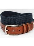Torino Leather Italian Woven Cotton Elastic Belt - Navy 69500 - Resort Casual Belts | Sam's Tailoring Fine Men's Clothing