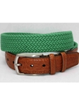 Torino Leather Italian Woven Cotton Elastic Belt - Light Green 69503 - Resort Casual Belts | Sam's Tailoring Fine Men's Clothing