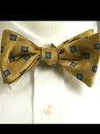 Robert Takbott Gold Woven Neats Classic ''to tie'' Bow 041012C-04 - Bow Ties & Sets | Sam's Tailoring Fine Men's Clothing