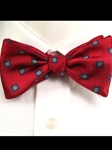 Robert Talbott Red Woven Neats Classic ''to tie'' Bow 041012C-05 - Bow Ties & Sets | Sam's Tailoring Fine Men's Clothing