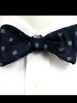 Robert Talbott Navy Woven Neats Classic ''to tie'' Bow 041012C-02 - Bow Ties & Sets | Sam's Tailoring Fine Men's Clothing