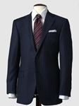 Mahogany Collection Navy Stripe Suit - Hickey Freeman |  SamsTailoring |  Sam's Fine Men's Clothing