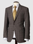 Hart Schaffner Marx Light Brown Windowpane Suit 131630216064 - Suits | Sam's Tailoring Fine Men's Clothing