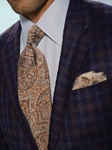 Brown Silk Pocket Square 16 inches 30144-08 - Robert Talbott Pocketsquares | Sam's Tailoring Fine Men's Clothing