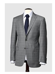 Hart Schaffner Marx Grey Windowpane Suit 170434218183 - Suits | Sam's Tailoring Fine Men's Clothing