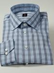 Robert Talbott Grey and Sky Blue Plaid Estate Dress Shirt F9494B3U - Spring 2015 Collection Dress Shirts | Sam's Tailoring Fine Men's Clothing