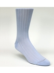 Light Blue Rib Solid Ankle High Sock TA1100CB-01 - Robert Talbott Socks Footwear | Sam's Tailoring Fine Men's Clothing