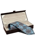 Robert Talbott Light Blue with Steel Blue Floral Paisley Seven Fold Tie 51134M0-02 - Seven Fold Ties | Sam's Tailoring Fine Men's Clothing