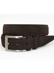 Torino Leather Italian Sueded Calfskin Belt - Brown 54451 - Resort Casual Belts | Sam's Tailoring Fine Men's Clothing