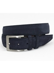 Torino Leather Italian Sueded Calfskin Belt - Navy 54452 - Resort Casual Belts | Sam's Tailoring Fine Men's Clothing