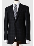 Hickey Freeman Tailored Mahogany Collection Black Windowpane Sportcoat 035502011B04 - Suits and Sportcoats | Sam's Tailoring Fine Men's Clothing
