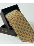 Robert Talbott Gold with Sky Blue Floral Design Best of Class Tie 57109E0-06 - Best Of Class Ties | Sam's Tailoring Fine Men's Clothing