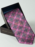 Robert Talbott Raspberry Rose with Ornamental Design Diamonds Best of Class Tie 53355E0-02 - Best Of Class Ties | Sam's Tailoring Fine Men's Clothing