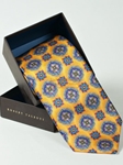 Robert Talbott Yellow Gold with Floral Design Best of Class Tie 53354E0-03 - Best Of Class Ties | Sam's Tailoring Fine Men's Clothing