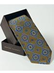Robert Talbott Gold with Diamond Floral Design Best of Class Tie 56638E0-03 - Best Of Class Ties | Sam's Tailoring Fine Men's Clothing