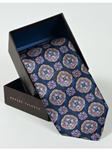 Robert Talbott Dark Blue with Floral Design Best of Class Tie 53354E0-01 - Best Of Class Ties | Sam's Tailoring Fine Men's Clothing