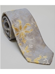 Robert Talbott Grey with Gold Floral Design Estate Tie 42489I0-01 - Fall 2013 Collection Ties or Neckwear | Sam's Tailoring Fine Men's Clothing