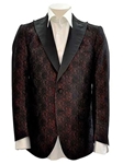 Sam's Tailoring Fine Men's Clothing: Dark Bulgarian Rose 2-Button Silk Jacket - SKU ITALOFERRETTI-JACKET-GIACCA2 - Jackets | Italo Ferretti