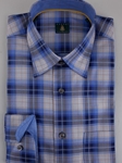 Robert Talbott Blue Check Windowpane RT Sport Shirt LUM43051-01 - Spring 2015 Collection Sport Shirts | Sam's Tailoring Fine Men's Clothing