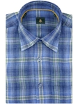 Robert Talbott Green Medium Spread Collar Check Sport Shirt LUM14006-01 - Spring 2015 Collection Sport Shirts | Sam's Tailoring Fine Men's Clothing
