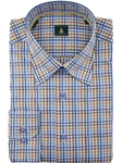 Robert Talbott Orange Medium Spread Collar Check Sport Shirt LUM14030-01 - Spring 2015 Collection Sport Shirts | Sam's Tailoring Fine Men's Clothing
