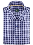 Robert Talbott Navy Blue Medium Spread Collar Check Sport Shirt LUM14033-01 - Spring 2015 Collection Sport Shirts | Sam's Tailoring Fine Men's Clothing