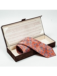 Robert Talbott Orange Red with Floral Design Seven Fold Tie RT7FT0006-OrangeRed - Spring 2014 Collection Ties and Neckwear | Sam's Tailoring Fine Men's Clothing