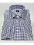 Robert Talbott Navy Check Medium Spread Collar Dress Shirt F7810B3U-SAM6665 - Spring 2015 Collection Dress Shirts | Sam's Tailoring Fine Men's Clothing