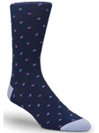 Navy Mini Diamond Sky Ankle High Sock TA1106C2-01 - Robert Talbott Socks Footwear | Sam's Tailoring Fine Men's Clothing