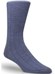 Denim Solid Rib Wool Sock TA1108CD-01 - Robert Talbott Socks Footwear | Sam's Tailoring Fine Men's Clothing