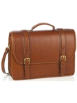Aston Leather Tan Double Compartment Briefcase 212-BC - Spring 2016 Collection Business and Travel Essentials | Sam's Tailoring Fine Men's Clothing