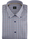 Robert Talbott Blue Medium Spread Button Down Collar Check Sport Shirt LMB43047-01 - Spring 2015 Collection Sport Shirts | Sam's Tailoring Fine Men's Clothing