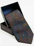 Robert Talbott Chocolate Brown with Floral and Paisley Design Best Of Class Tie SAMSUITGALLERY-54 - Fall 2014 Collection Best Of Class Ties | Sam's Tailoring Fine Men's Clothing