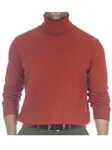 Robert Talbott Brown Orange Moore Jacq Front Tutle Neck Sweater LS684-02 - Fall 2014 Collection Sweaters and Polo | Sam's Tailoring Fine Men's Clothing